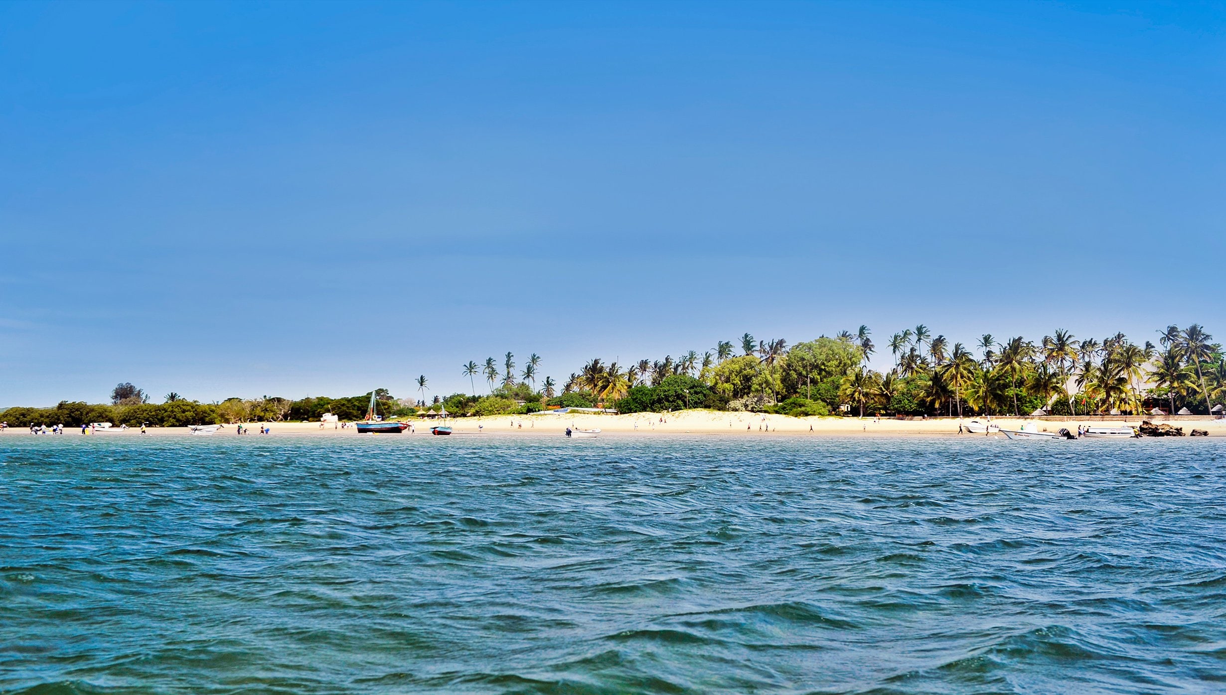 Pristine white sandbar of Portuguese Island