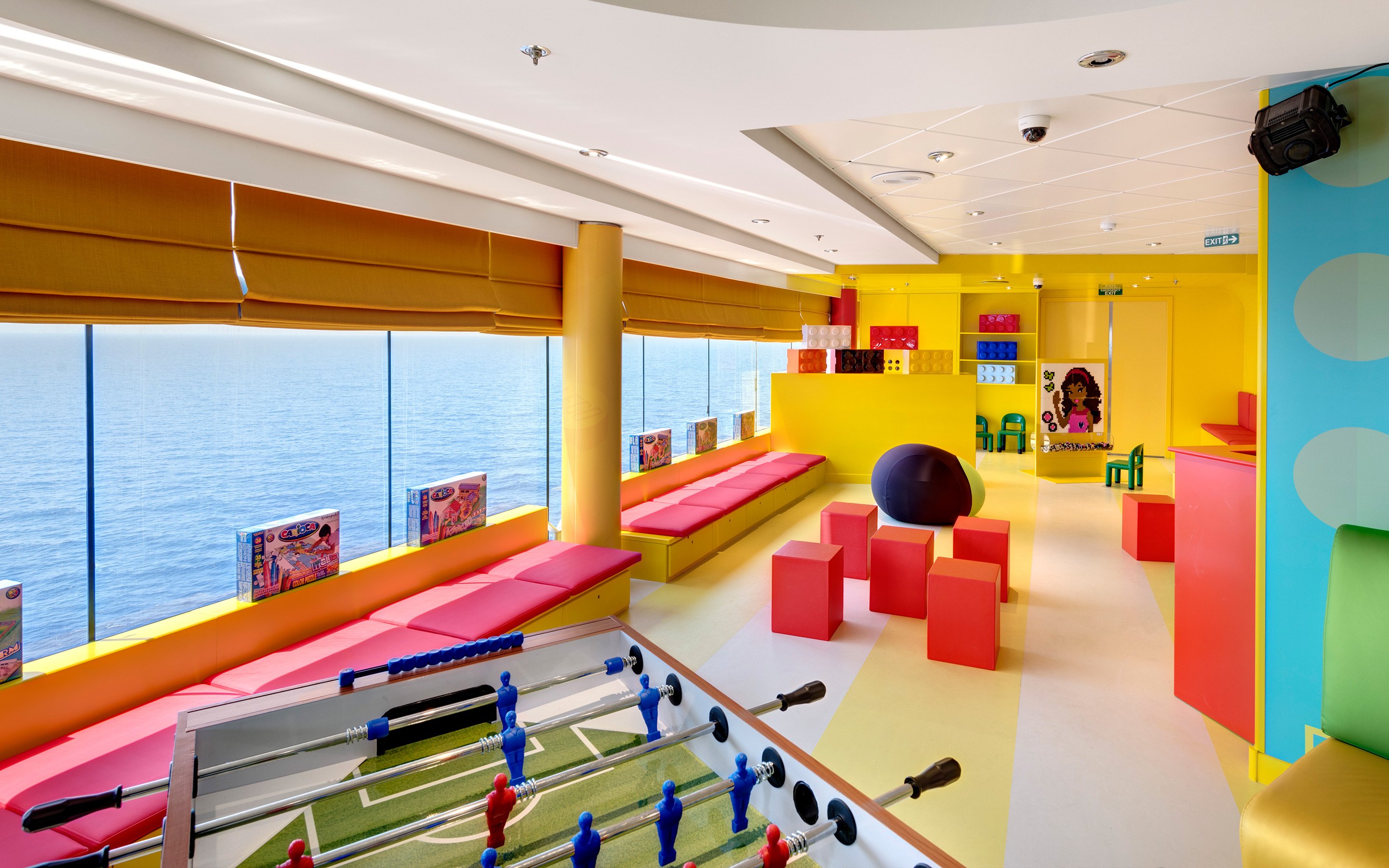 Family enjoying cruise activities
